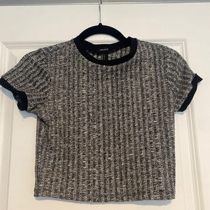 Baseball tee crop top